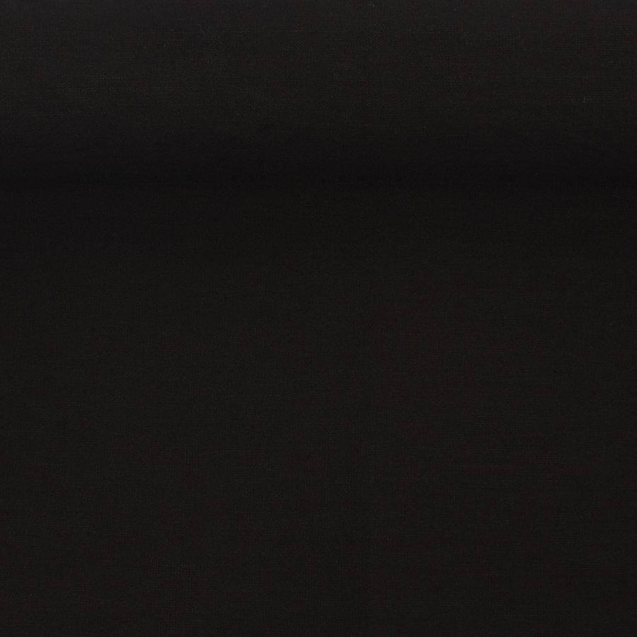 Black semi-linen fabric, 165g/m²