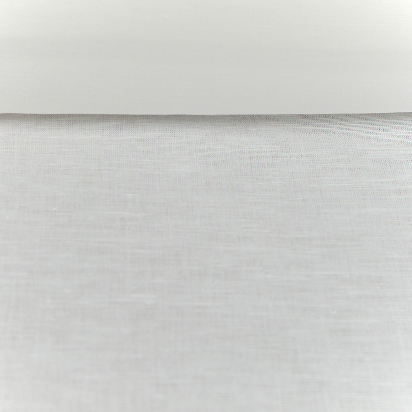 Semi-linen white fabric, 210 g/m²